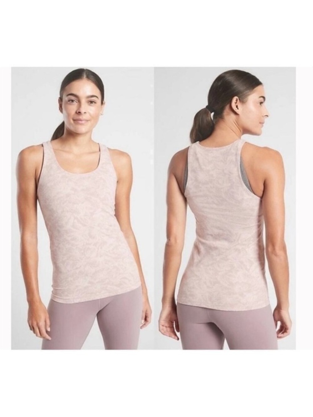 Athleta Dusty Rose Scoop Neck Performance Tank size M